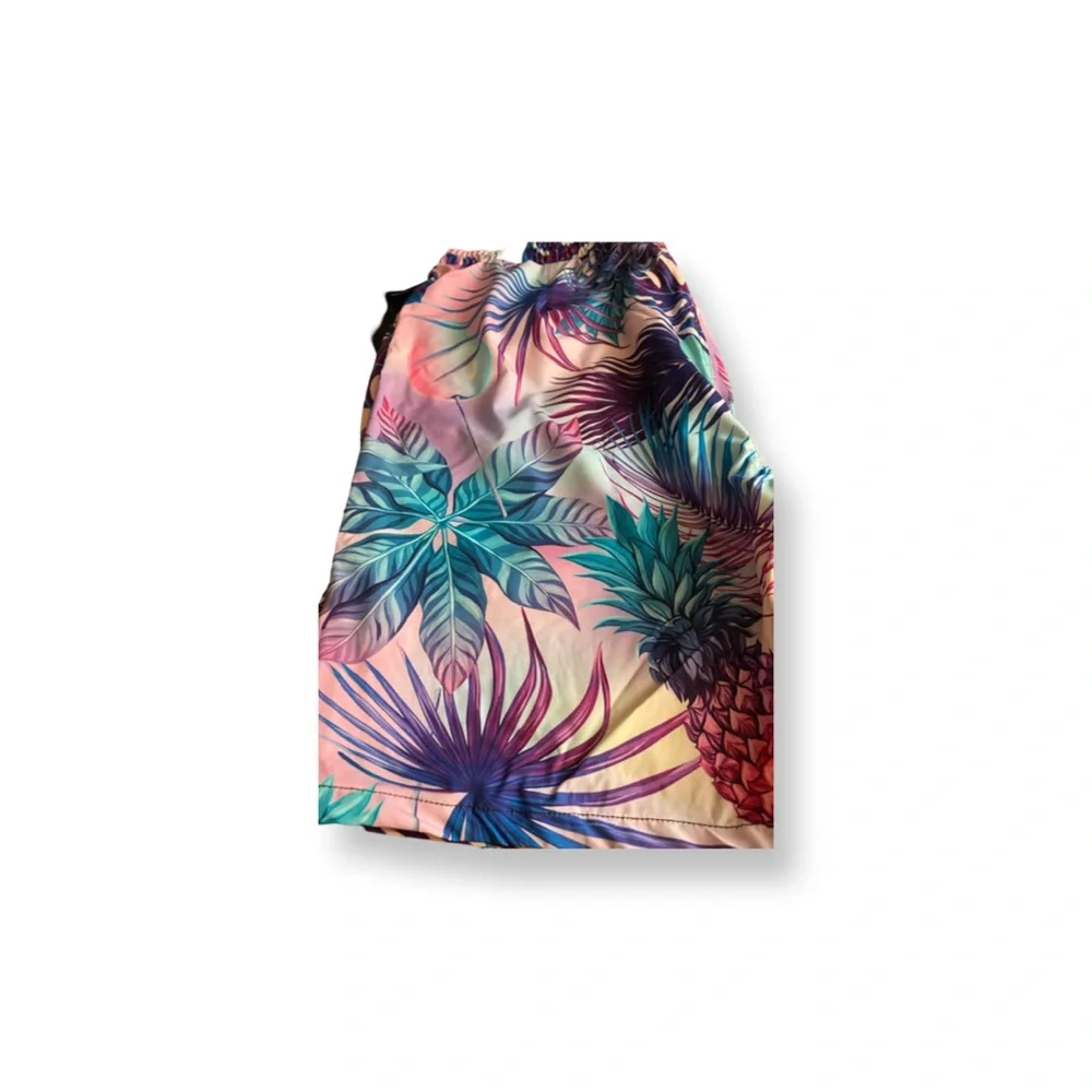 Clearance-Men’s Tropical Floral Swim/Volley Shorts